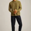 Gestreifter Cardigan-Pullover-Polo