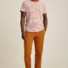 Gestreiftes Slub-T-Shirt Gestreiftes Slub-T-Shirt