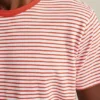 Gestreiftes Slub-T-Shirt Gestreiftes Slub-T-Shirt
