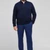 Halb-Reißverschluss-Pullover aus Baumwolle und Kaschmir Halb-Reißverschluss-Pullover aus Baumwolle und Kaschmir