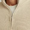Halbzip-Pullover aus Baumwoll-Leinen Halbzip-Pullover aus Baumwoll-Leinen