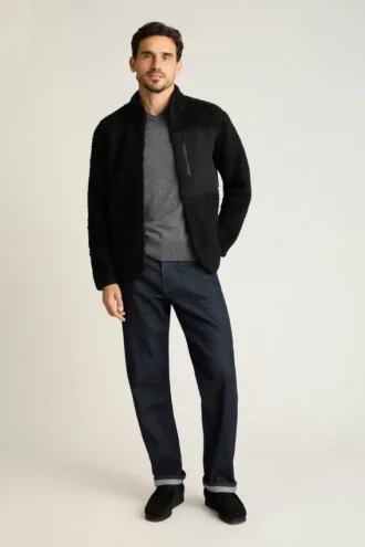Herren-Fleecejacke von Bonobos | Retro-Wärme trifft auf Retro-Style