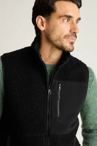 Herren-Fleeceweste von Bonobos | Retro-Stil mit warmem Fleece-Komfort