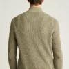Herren-Pullover mit Viertelreißverschluss von Bonobos | Italienisches Luxus-Leinen-Baumwollgewebe