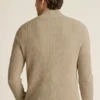 Herren-Pullover mit Viertelreißverschluss von Bonobos | Italienisches Luxus-Leinen-Baumwollgewebe