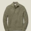 Herren-Pullover mit Viertelreißverschluss von Bonobos | Italienisches Luxus-Leinen-Baumwollgewebe