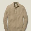 Herren-Pullover mit Viertelreißverschluss von Bonobos | Italienisches Luxus-Leinen-Baumwollgewebe