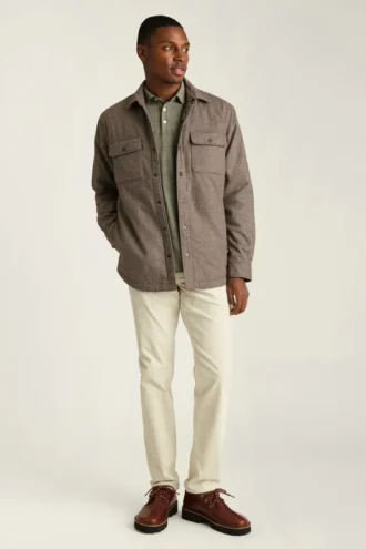 Herren-Shirtjacke von Bonobos | Shacket aus italienischem gebürstetem Twill