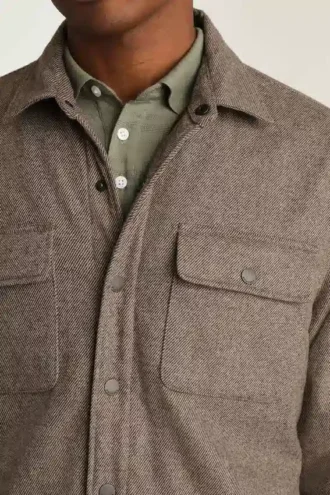 Herren-Shirtjacke von Bonobos | Shacket aus italienischem gebürstetem Twill