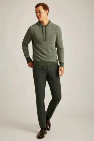 Hoodie mit Fischgrätenmuster