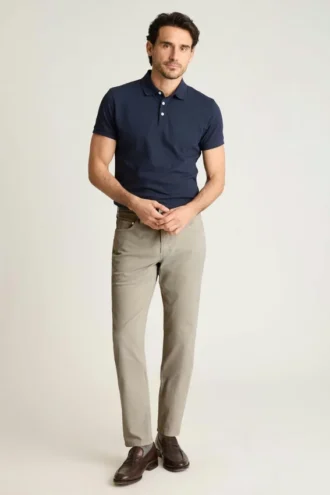 Italienische 5-Pocket-Hose aus gebürstetem Stoff