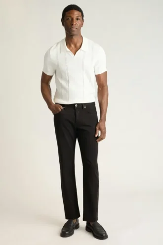 Italienische 5-Pocket-Hose aus gebürstetem Stoff
