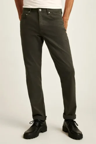 Italienische 5-Pocket-Hose aus gebürstetem Stoff