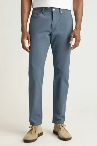 Italienische 5-Pocket-Hose aus gebürstetem Stoff