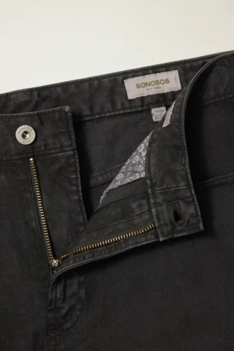 Italienische 5-Pocket-Hose mit gebürsteter Optik – Straight Fit