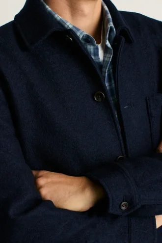 Italienische Chore-Jacke aus gebürsteter Wolle