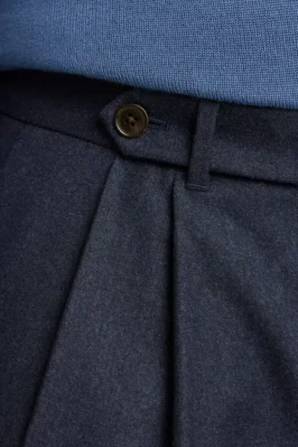 Italienische Plissee-Wollhose