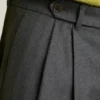 Italienische Plissee-Wollhose