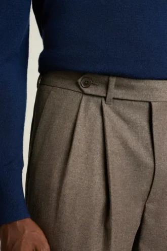 Italienische Plissee-Wollhose