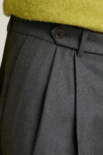 Italienische Plissee-Wollhose