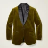 Italienische Smokingjacke aus Stretch-Samt