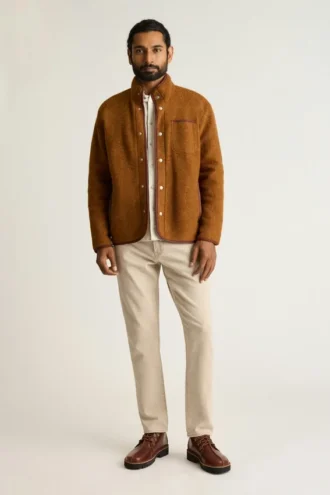Italienische Wollfleecejacke