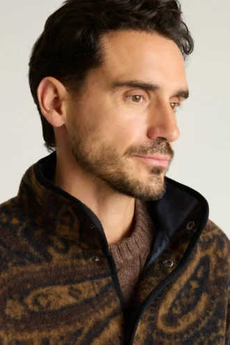 Italienische Wollfleecejacke