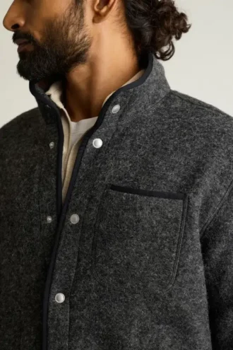 Italienische Wollfleecejacke