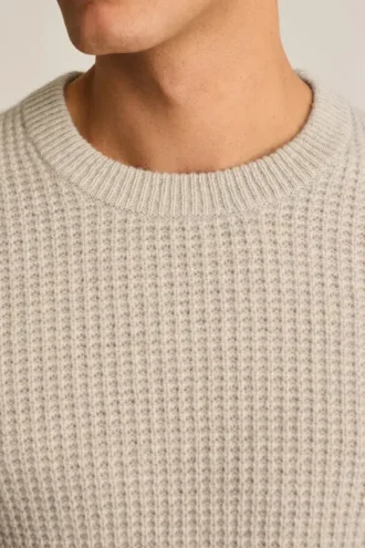 Italienischer Kaschmir-Pullover mit Rundhalsausschnitt