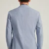 Italienisches Stretch-Seersucker-Sakko – Weiß & Marineblau Italienisches Stretch-Seersucker-Sakko – Weiß & Marineblau