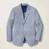 Italienisches Stretch-Seersucker-Sakko – Weiß & Marineblau Italienisches Stretch-Seersucker-Sakko – Weiß & Marineblau