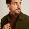 Jacke aus italienischer Baumwolle in Wildlederoptik Jacke aus italienischer Baumwolle in Wildlederoptik