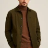 Jacke aus italienischer Baumwolle in Wildlederoptik Jacke aus italienischer Baumwolle in Wildlederoptik