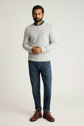 Jeans mit Flanellfutter