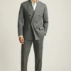 Jetsetter-Blazer aus italienischer Wolle mit Zweireiher-Schlitz Jetsetter-Blazer aus italienischer Wolle mit Zweireiher-Schlitz