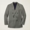 Jetsetter-Blazer aus italienischer Wolle mit Zweireiher-Schlitz Jetsetter-Blazer aus italienischer Wolle mit Zweireiher-Schlitz