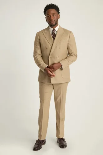 Jetsetter Italienischer Flanell-Zweireiher Blazer