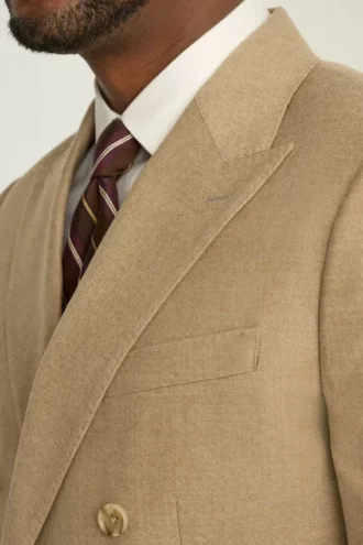 Jetsetter Italienischer Flanell-Zweireiher Blazer