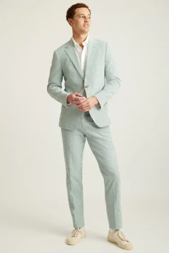 Jetsetter Italienischer Seersucker-Blazer