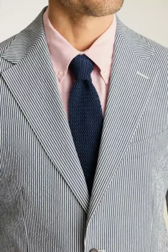 Jetsetter Italienischer Seersucker-Blazer