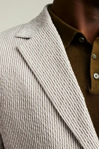 Jetsetter Italienischer Seersucker-Blazer