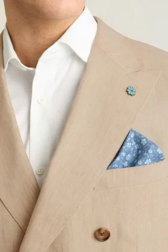 Jetsetter – Zweireihiger Blazer aus italienischem Leinen