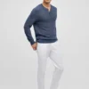 Öko-Baumwoll-Henley-Pullover Öko-Baumwoll-Henley-Pullover
