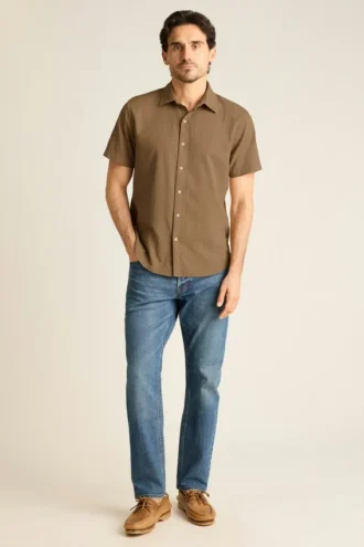 Kurzärmeliges Herrenhemd mit Knopfleiste von Bonobos | Edler Montauk-Stil