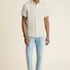 Kurzärmeliges Herrenhemd mit Knopfleiste von Bonobos | Edler Montauk-Stil Kurzärmeliges Herrenhemd mit Knopfleiste von Bonobos | Edler Montauk-Stil