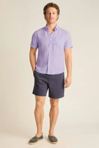 Kurzärmeliges Herrenhemd mit Knopfleiste von Bonobos | Edler Montauk-Stil