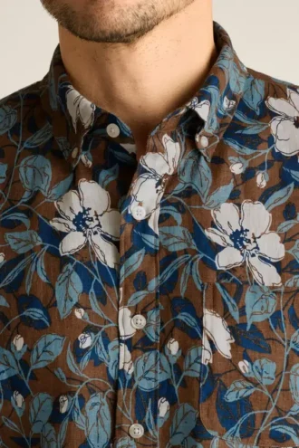 Kurzärmeliges Herrenhemd mit Knopfleiste von Bonobos | Edler Montauk-Stil