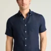 Kurzärmeliges Herrenhemd mit Knopfleiste von Bonobos | Edler Montauk-Stil Kurzärmeliges Herrenhemd mit Knopfleiste von Bonobos | Edler Montauk-Stil