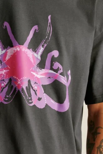 Kurzärmeliges, locker sitzendes T-Shirt mit Grafikprint „Fielder“