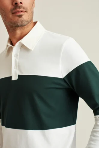 Langärmliges Stretch-Piqué-Polo